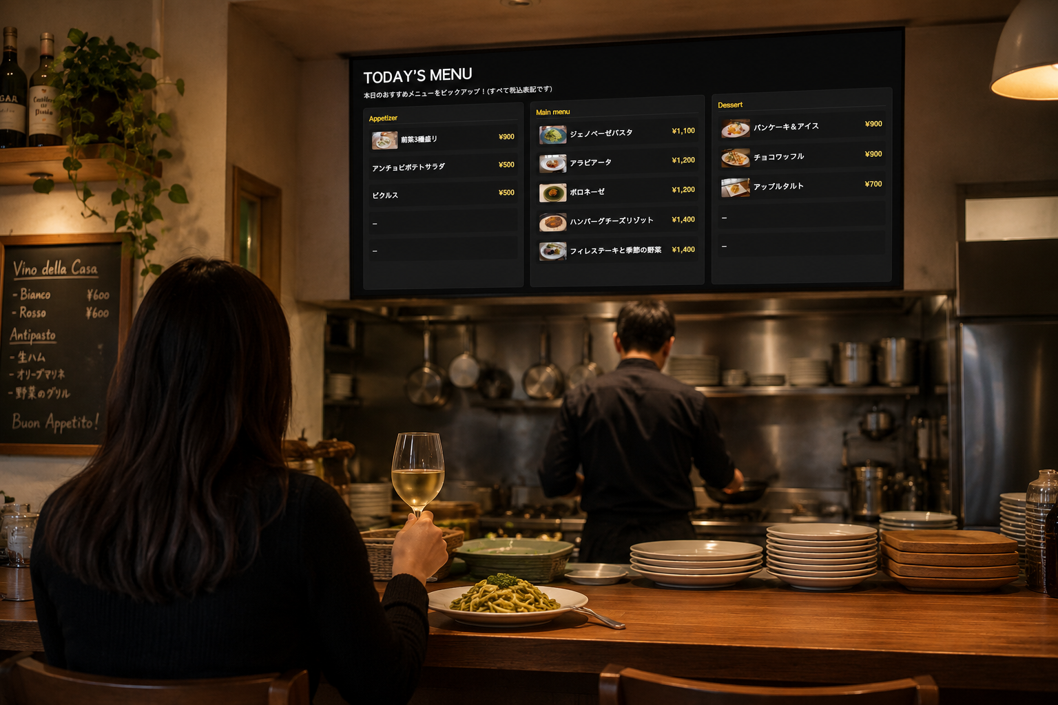 飲食店でのメニュー表示として。
